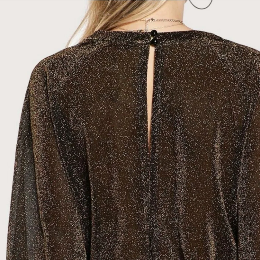 SHEIN Brown Bishop Sleeve Sundress for Cocktail - Picture 4 of 15